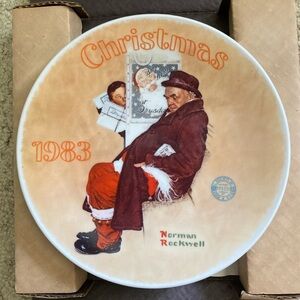 Norman Rockwell Christmas plate